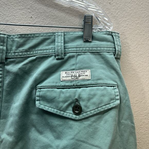 Polo Ralph Lauren Cargo Shorts Men’s 36 Streetwear Preppy Baggy Y2K Cotton Green - Picture 6 of 7